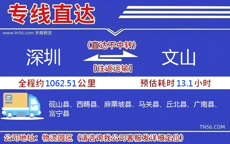 深圳到文山物流公司