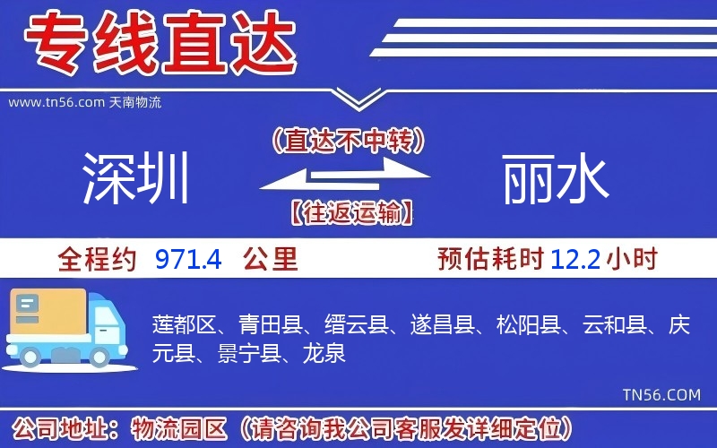 深圳到丽水物流公司 深圳到丽水物流公司