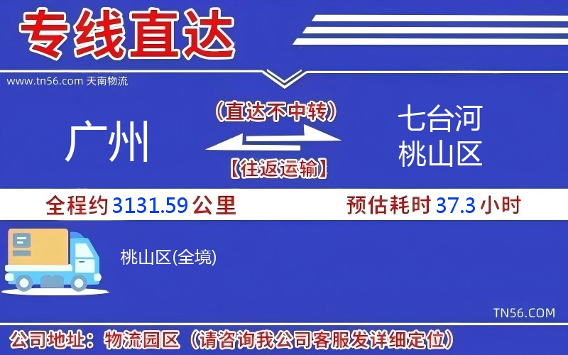 广州到七台河桃山区物流公司