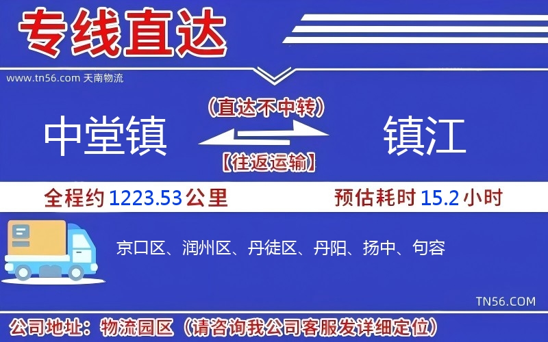 中堂镇到镇江物流公司